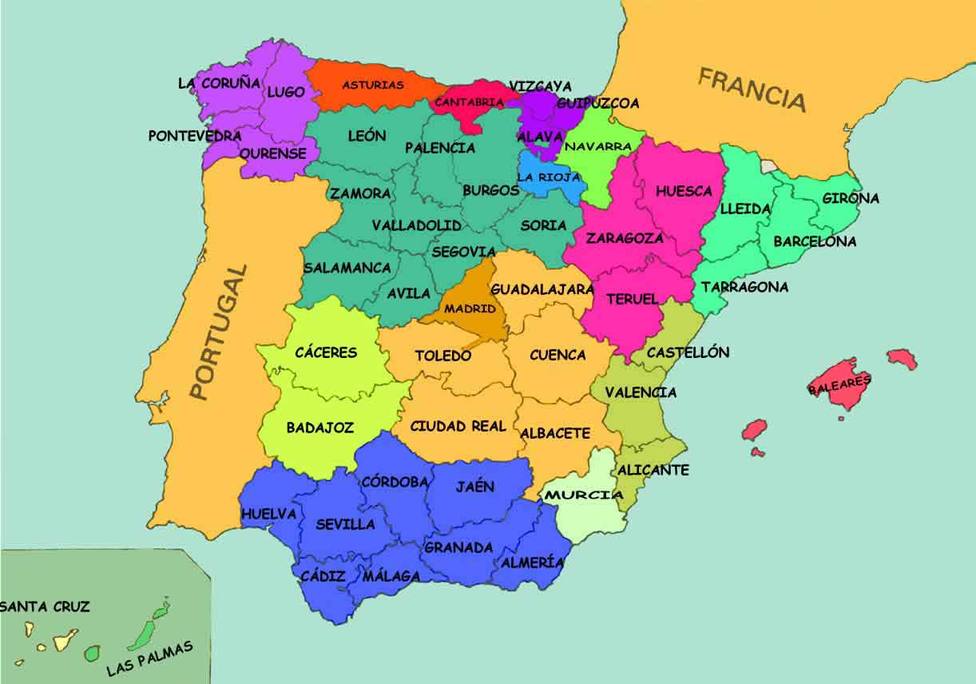 El mapa que muestra las calles más emblemáticas de cada provincia de España