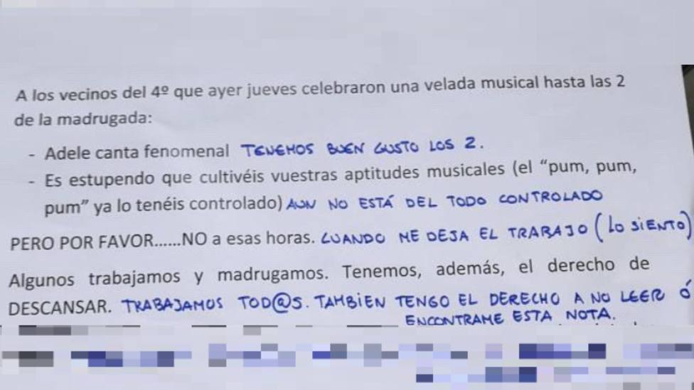 La respuesta viral de un vecino de Santiago a las quejas por lo que hace a las 2 de la mañana: Hazme Bizum