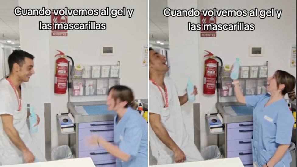 El celador y la enfermera de Murcia del vídeo de TikTok