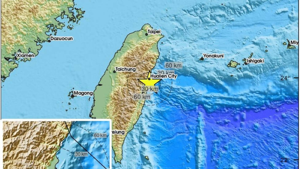Un terremoto de 7,4 grados y otro de 6,2 sacuden la isla de Taiwán