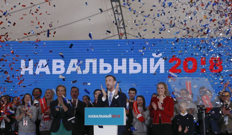 Navalni llama al boicot electoral tras culpar a Putin de su inhabilitación
