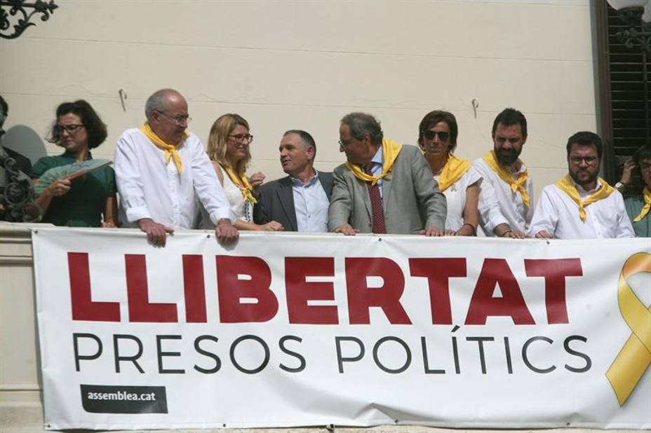 Artadi, Torra y Torrent en un acto pidiendo libertad para los políticos presos