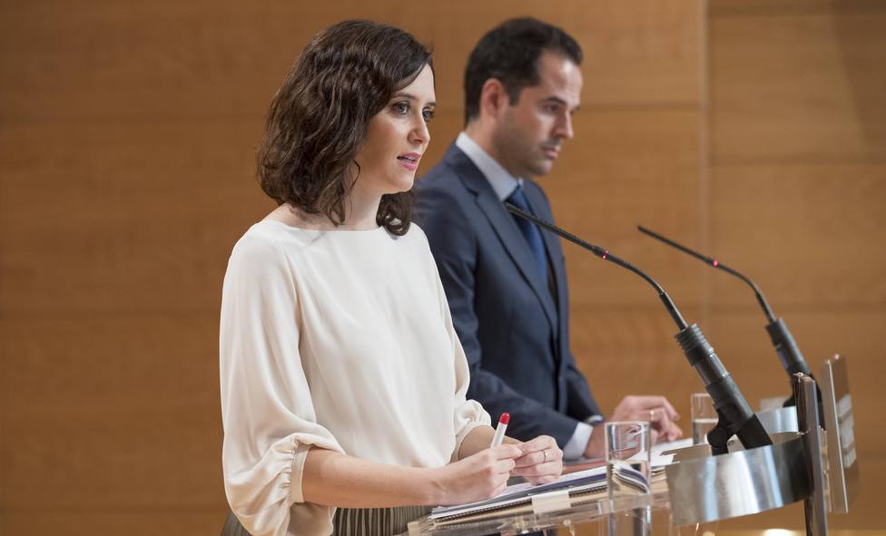 Isabel Díaz Ayuso e Ignacio Aguado presentan las nuevas rebajas fiscales