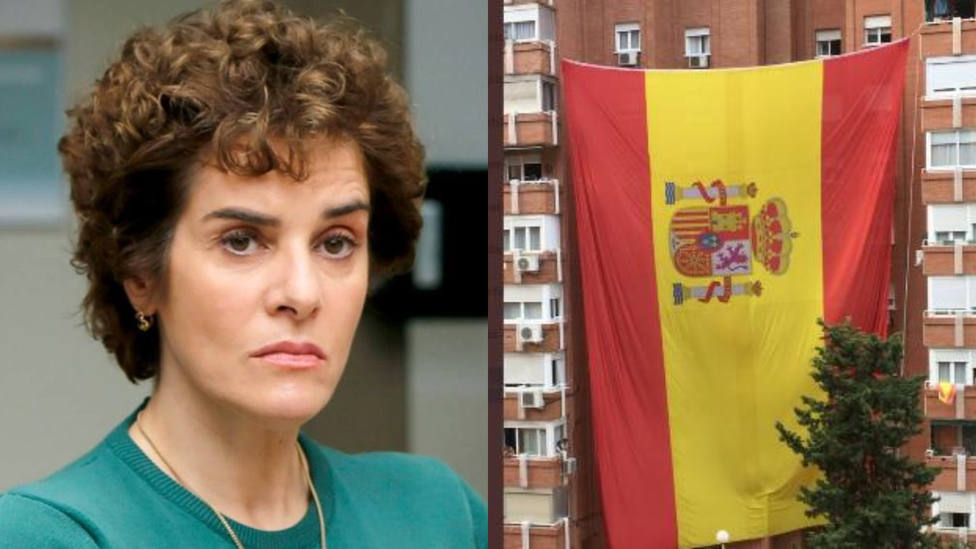 Anabel Alonso y la bandera de España