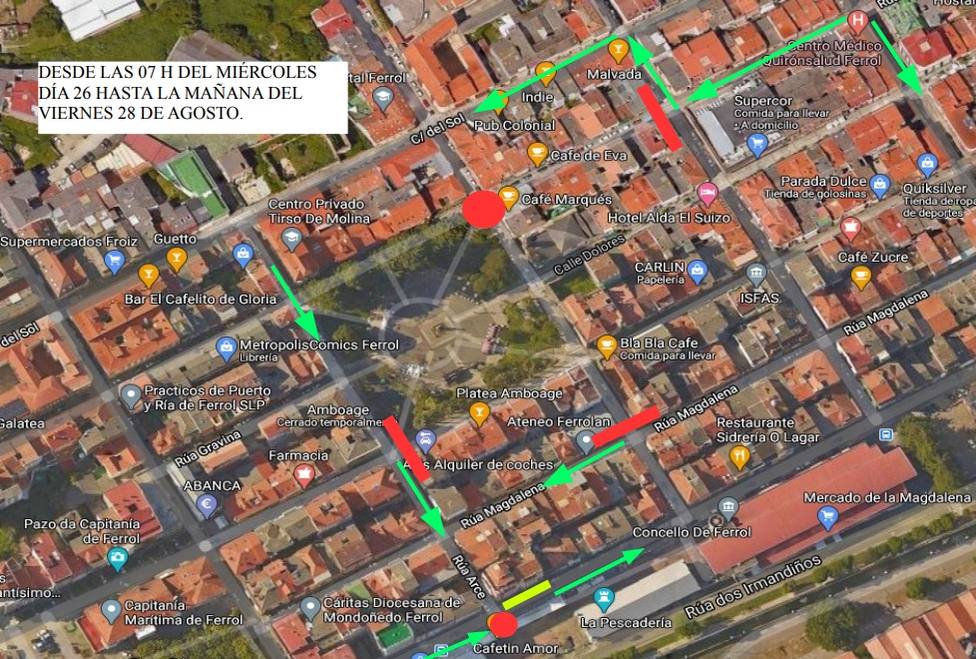 Plan de reparación de losas del barrio de la Magdalena - FOTO: Concello Ferrol