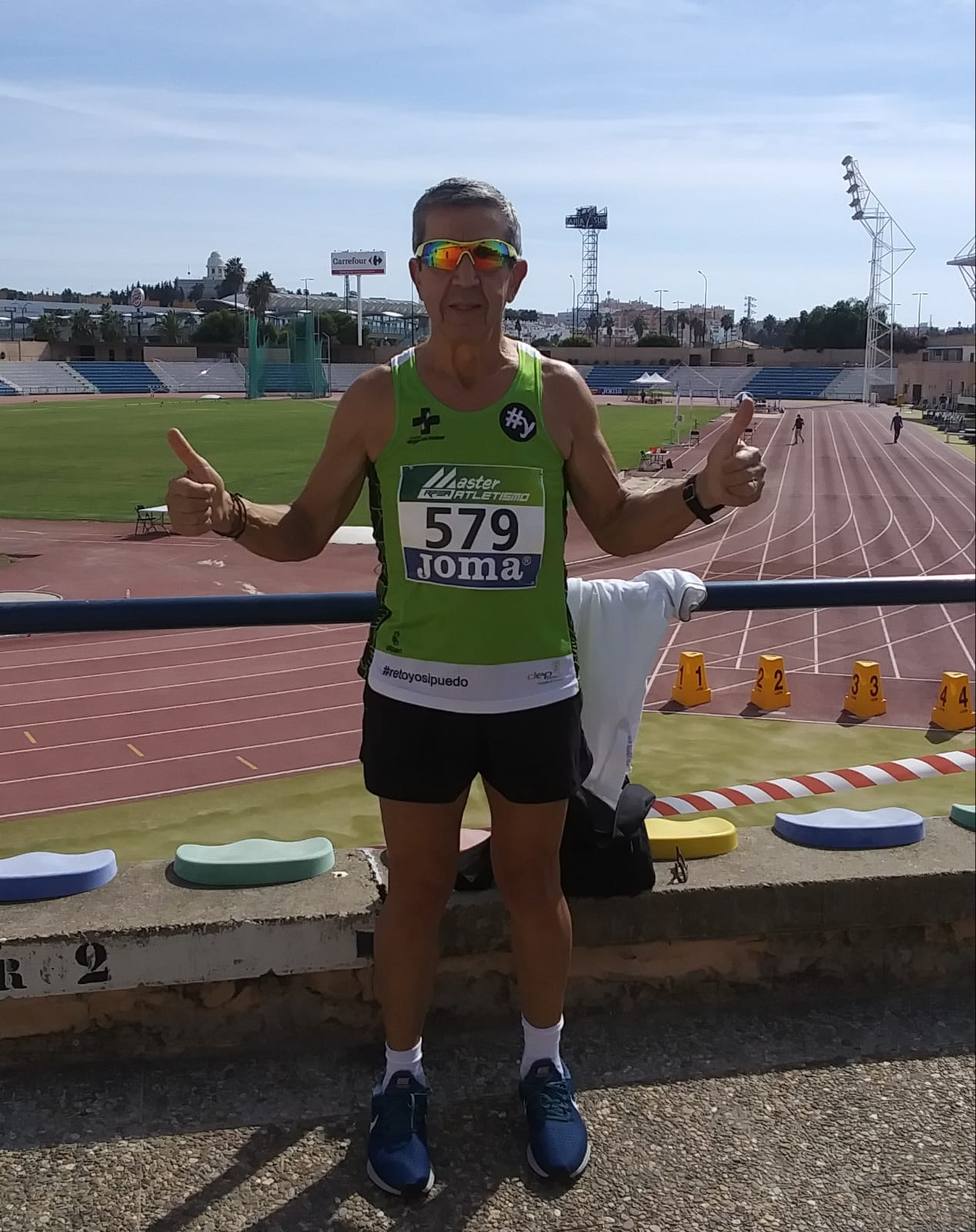 Domingo Pérez, quinto clasificado en el 5.000 metros lisos del Campeonato España Máster
