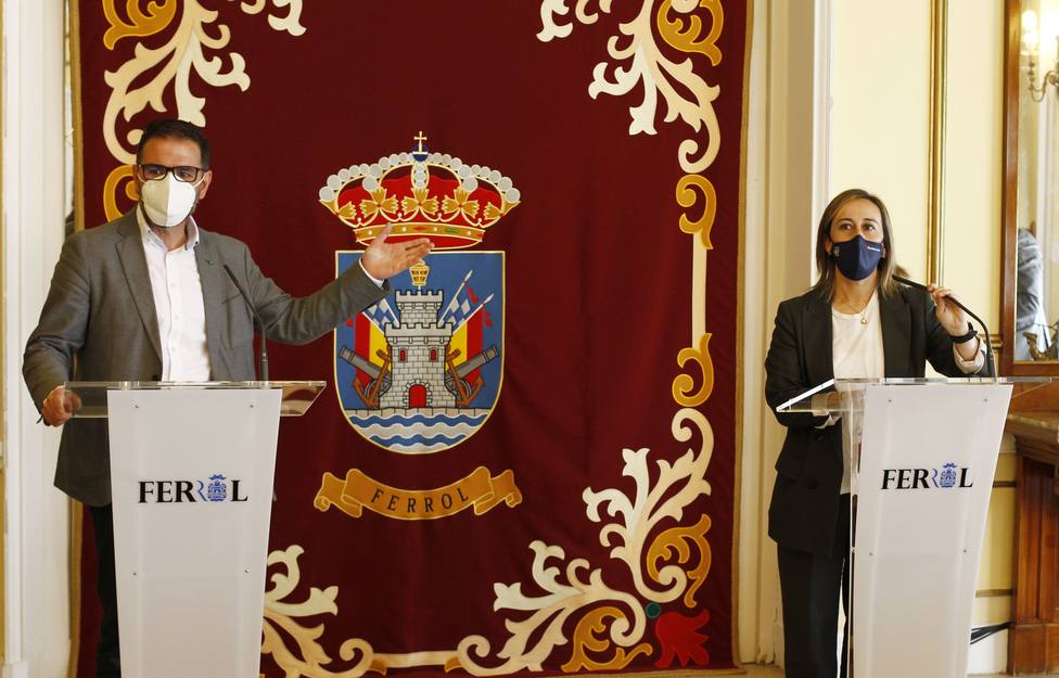 Ángel Mato y Ethel Vázquez en rueda de prensa - FOTO: Concello de Ferrol