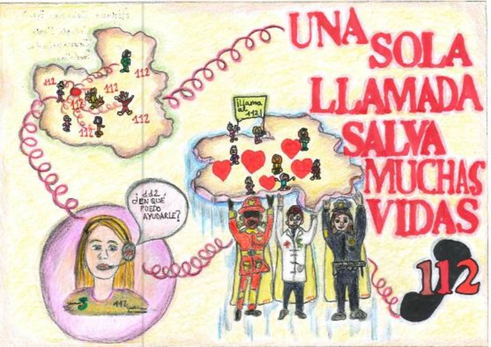 El colegio ‘María Inmaculada’ de Puertollano (Ciudad Real) gana la XI edición del Concurso de Dibujo Escolar del Servicio 1-1-2