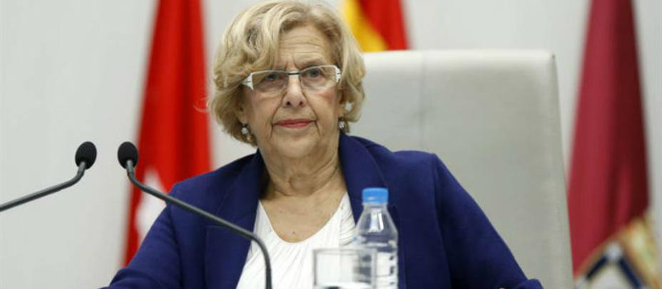 Manuela Carmena, Alcaldesa de Madrid, durante el pleno del Ayuntamiento. EFE