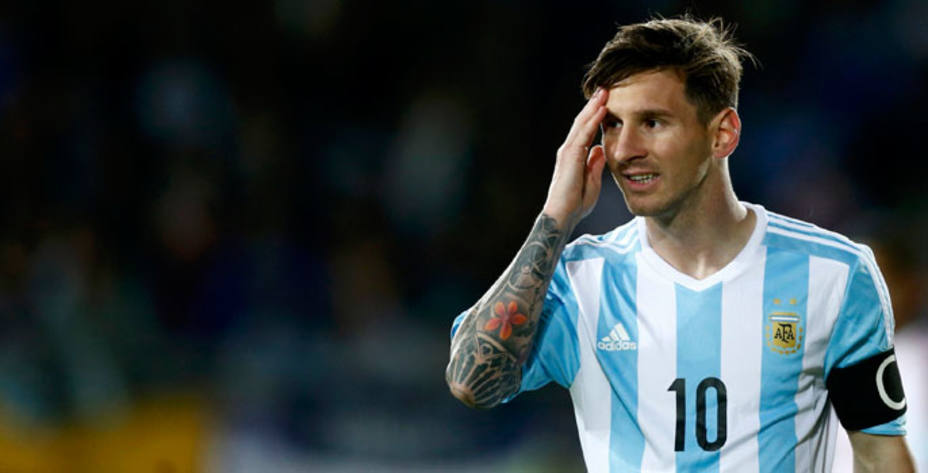Messi, durante el partido contra Paraguay. (Reuters)