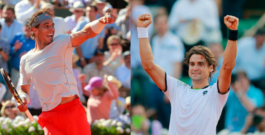 Rafa Nadal y David Ferrer celebran su pase a la final de Roland Garros (Reuters)