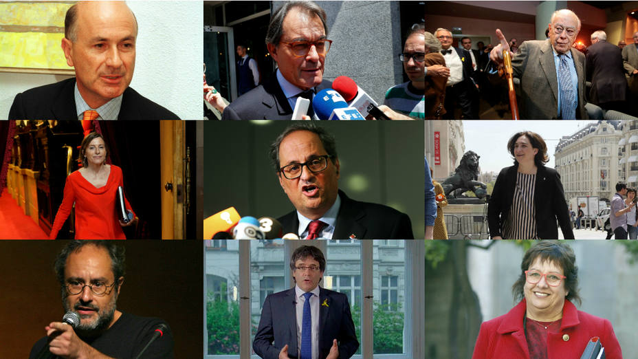 Torra y otros independentistas catalanes que han insultado a España
