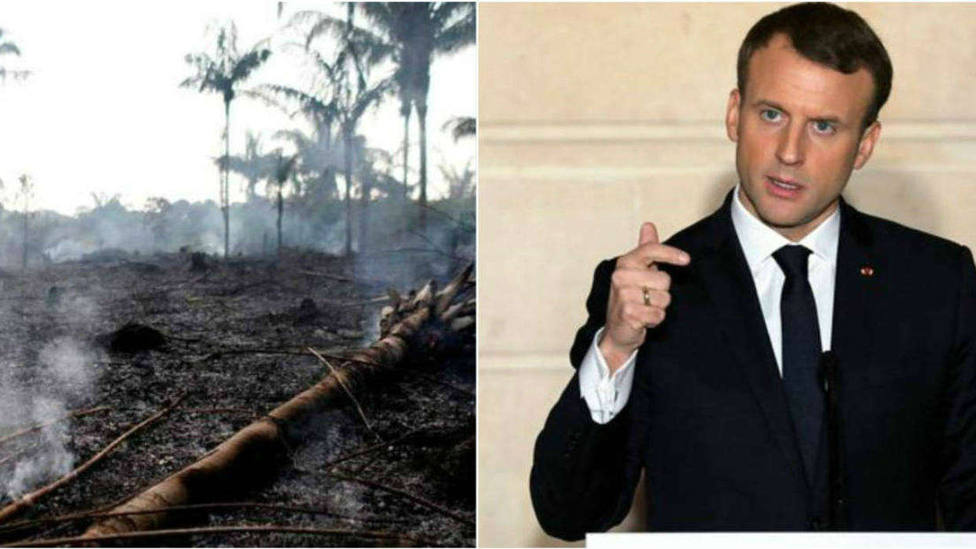 Macron califica el incendio de la Amazonia como crisis internacional y se tratará con urgencia durante el G7
