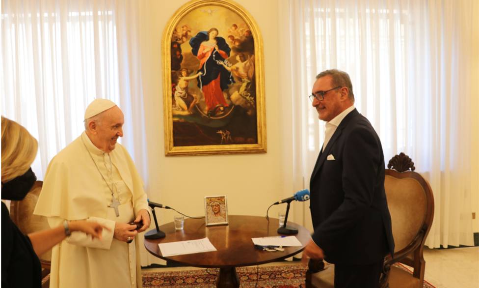 La televisión pública italiana, la RAI, destaca en sus informativos la histórica entrevista de Herrera al Papa
