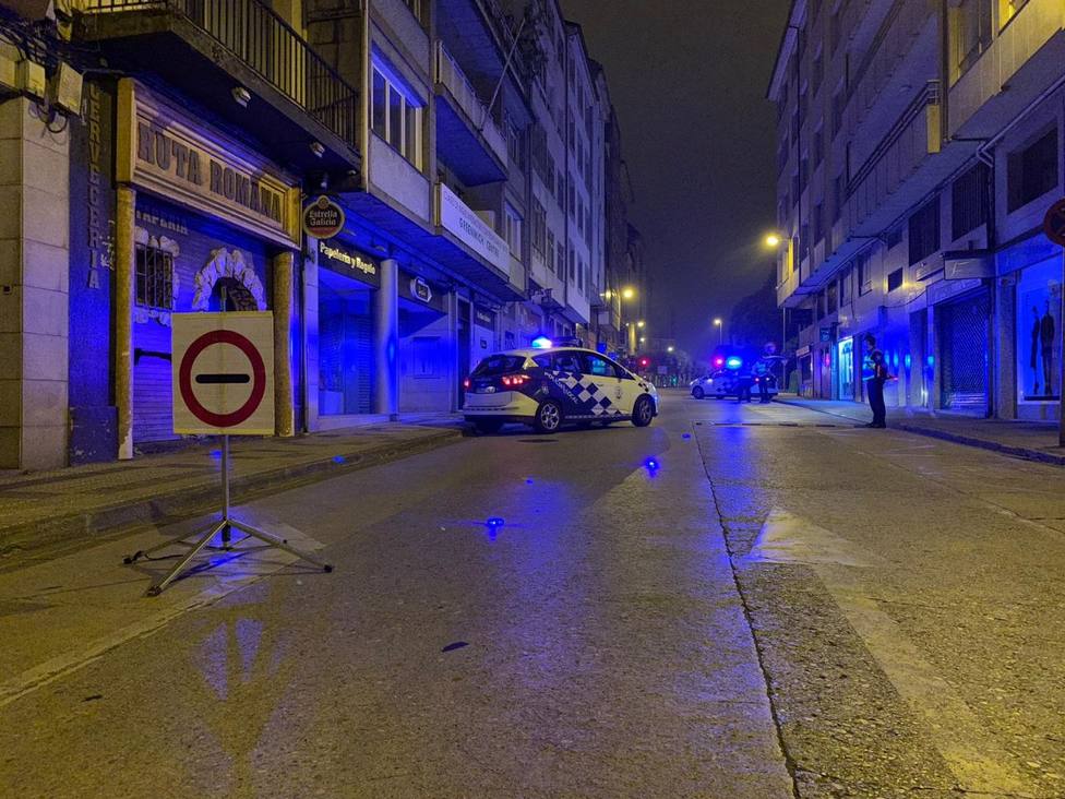 Control nocturno de la Policía Local de Lugo