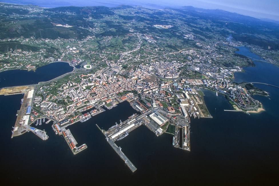 Foto de archivo de una vista aérea de Ferrol
