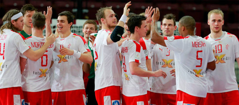 Dinamarca celebra el pase a cuartos de final en el Mundial de Catar. REUTERS