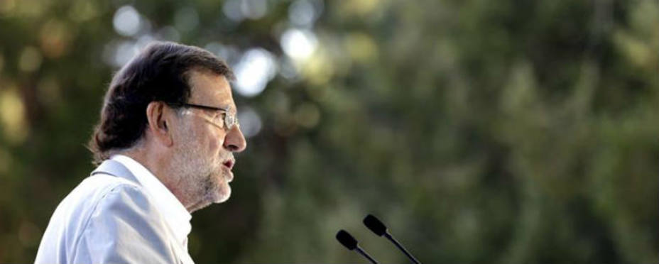 El presidente del Gobierno, Mariano Rajoy , durante su intervención. EFE
