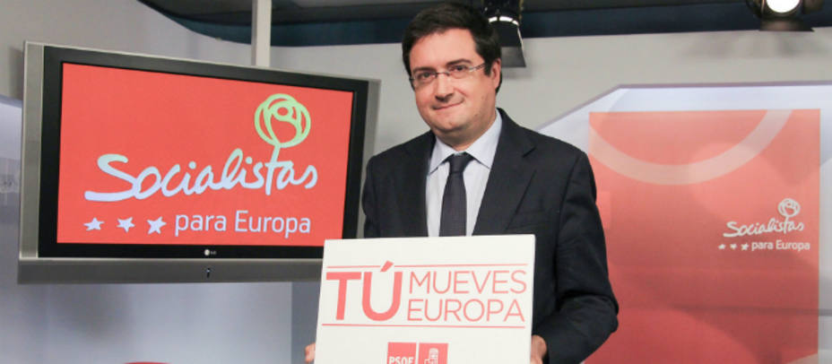 Óscar López presentando la campaña para las europeas. PSOE.