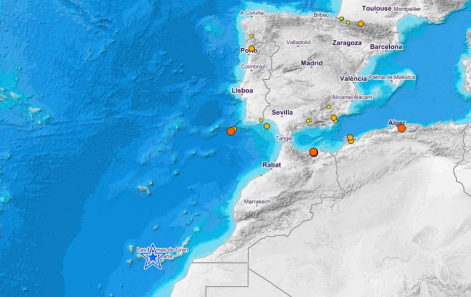 Visualización del terremoto registrado en Tenerife y Gran Canaria