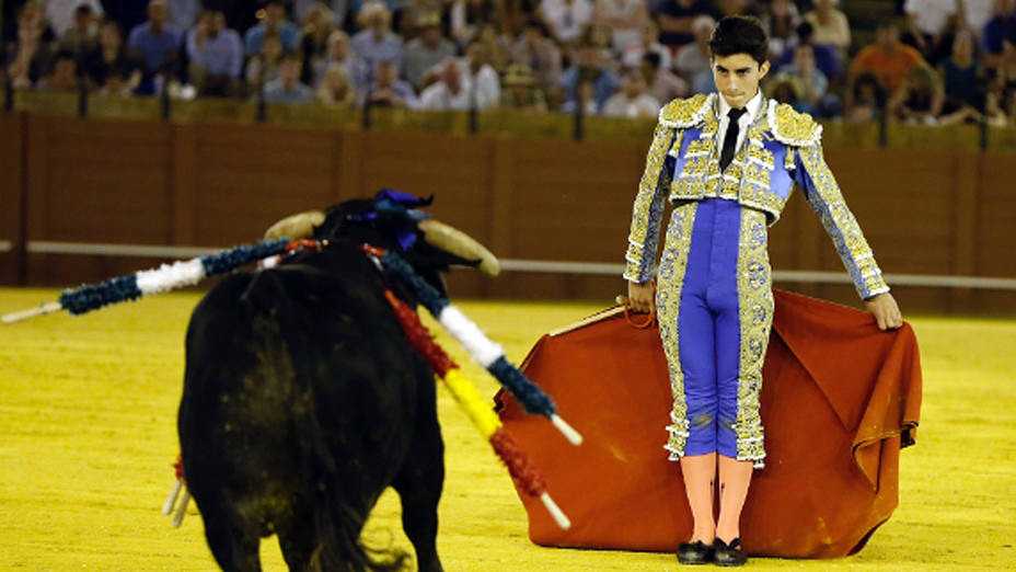 Manuel Perera durante su actuación la pasada temporada en la plaza de toros de Sevilla