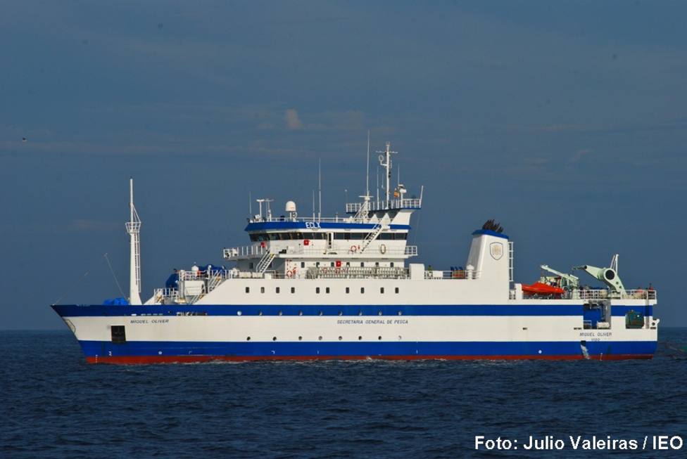 El buque Miguel Oliver zarpa hasta el 19 de abril para caracterizar el ecosistema pelágico del norte de España