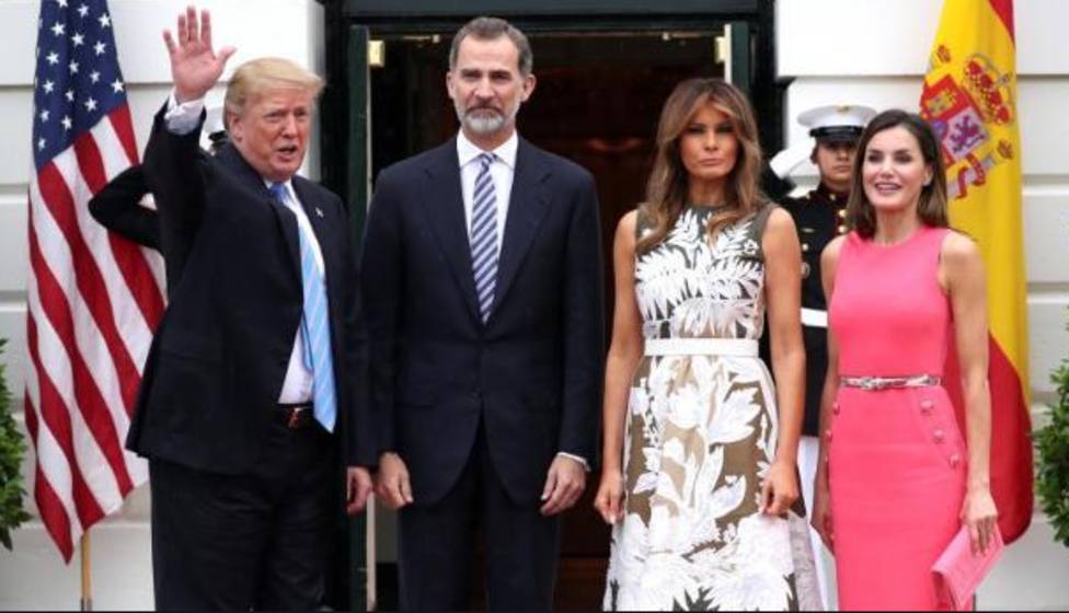 Donald y Melania Trump junto a los Reyes de España
