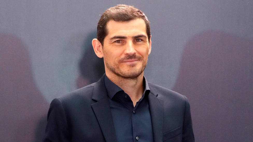 Iker Casillas, durante la presentación de Colgar las alas, de Movistar. EFE