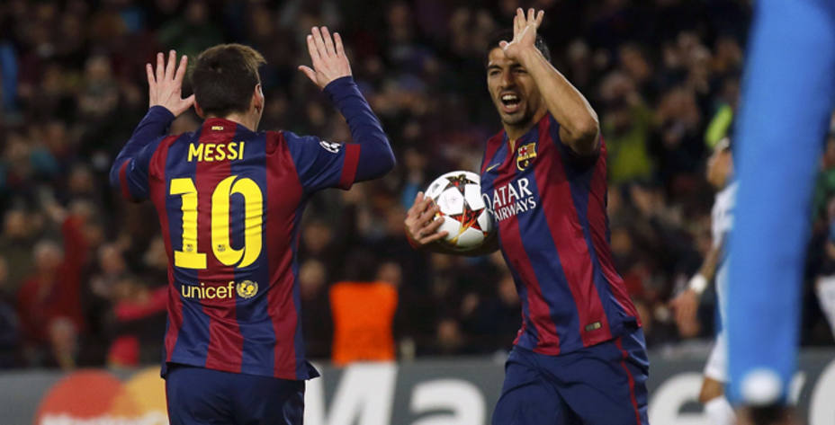 Luis Suárez marcó su primer gol como azulgrana en el Camp Nou (Reuters)