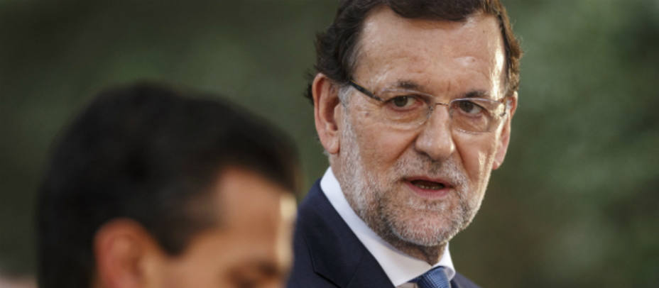 Mariano Rajoy durante la comparecencia de prensa con Peña Nieto. REUTERS