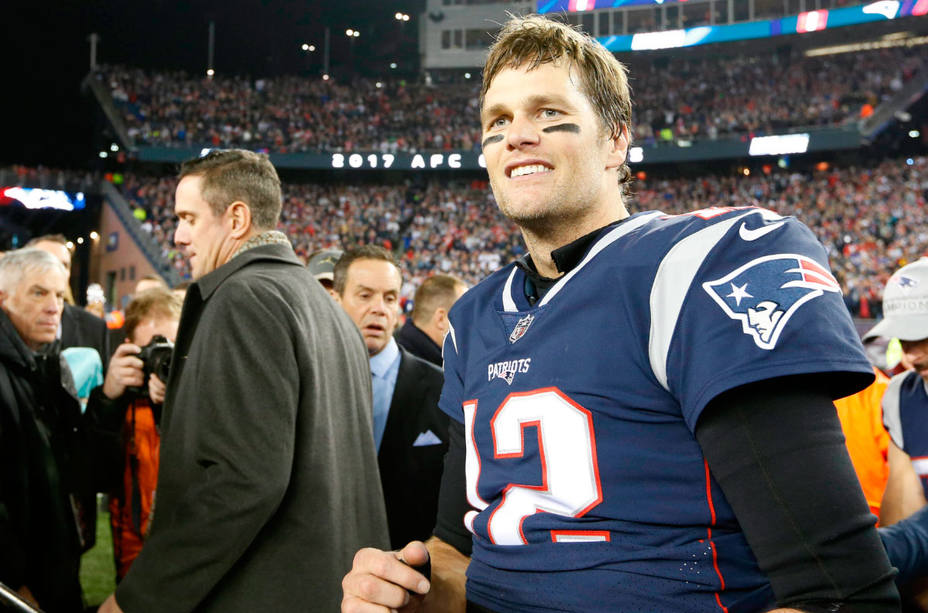 Tom Brady, líder de los Patriots, tras clasificarse para la final de la NFL. REUTERS