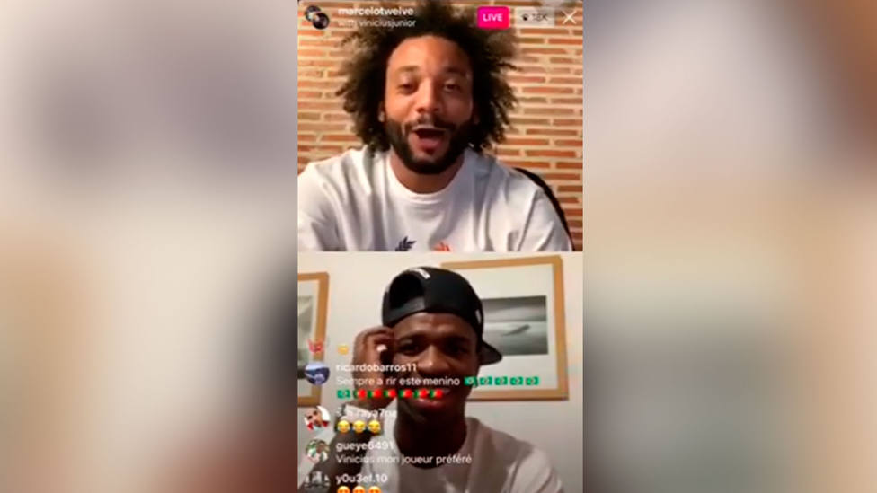 Marcelo y Vinicius, charlan en Instagram durante la cuarentena