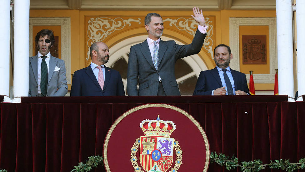 Felipe VI en el Palco Real de Las Ventas en la Corrida de Beneficencia de 2019