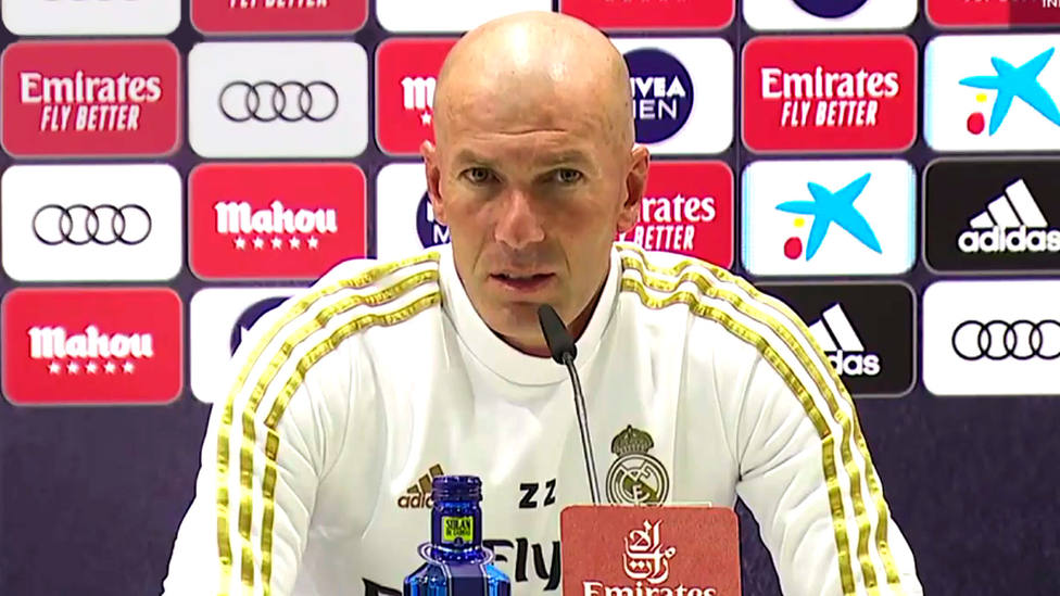 Zinedine Zidane, en rueda de prensa. REAL MADRID