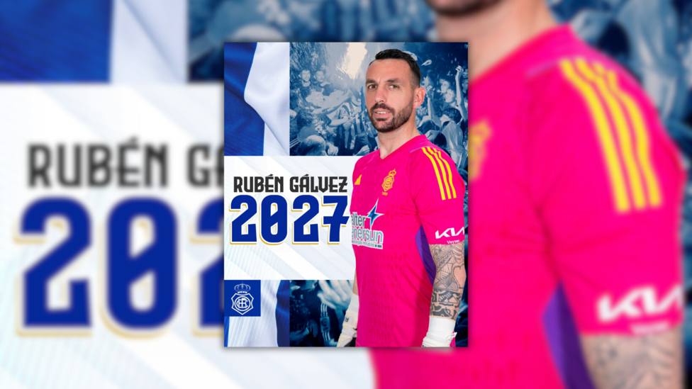 Rubén Gálvez renueva con el Recreativo de Huelva hasta 2027