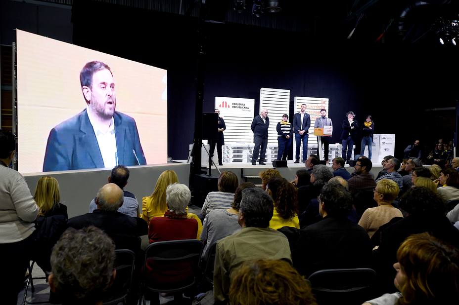 Acto de campaña de ERC en Lleida