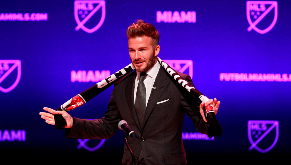 David Beckham, durante la presentación de su equipo de Miami para la MLS. REUTERS