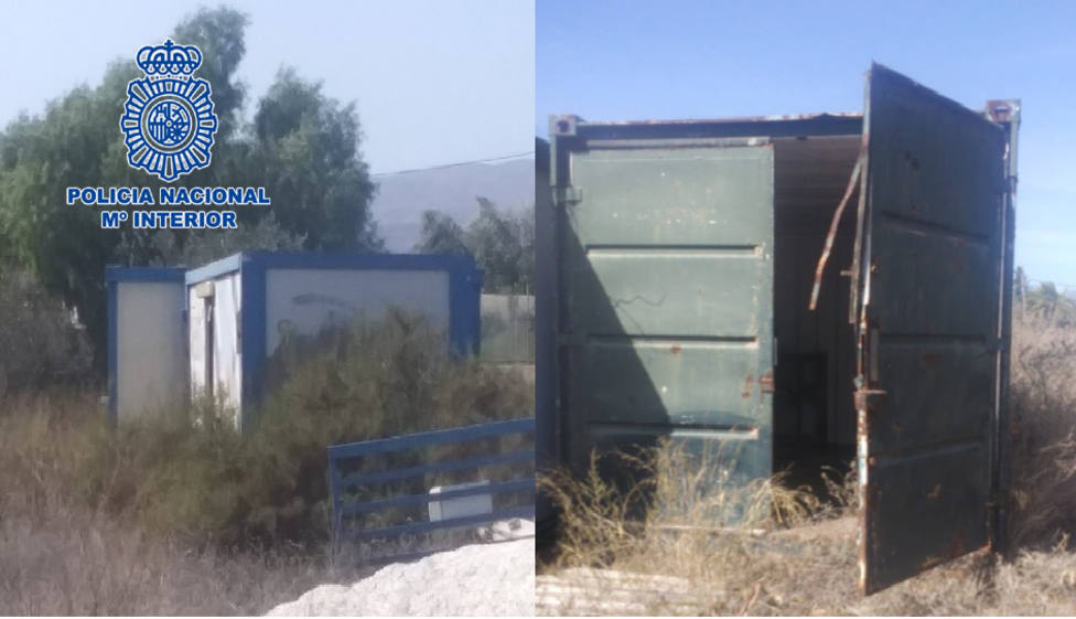 Detenido en Almería por vender casetas prefabricadas y contenedores de obras de una finca ajena