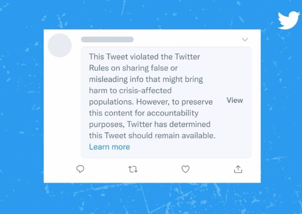 Medios sociales: Twitter limitará la visibilidad de tuits que infrinjan su nueva política contra la desinformación en conflictos armados