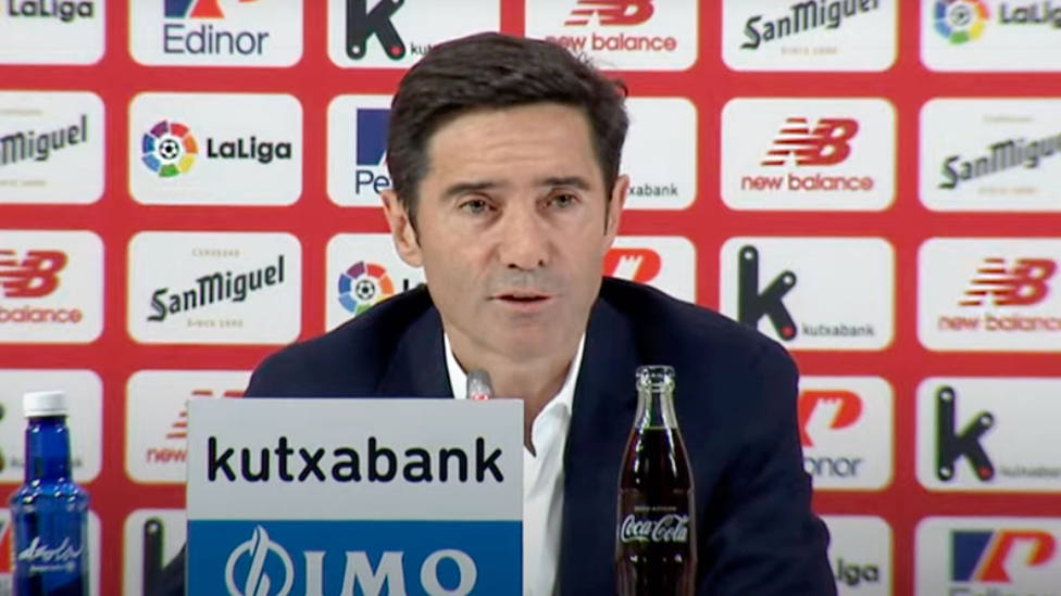 Marcelino García Toral, en la rueda de prensa de despedida como entrenador del Athletic