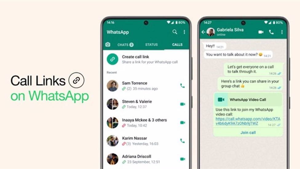 Medios sociales: WhatsApp introduce los enlaces de llamada