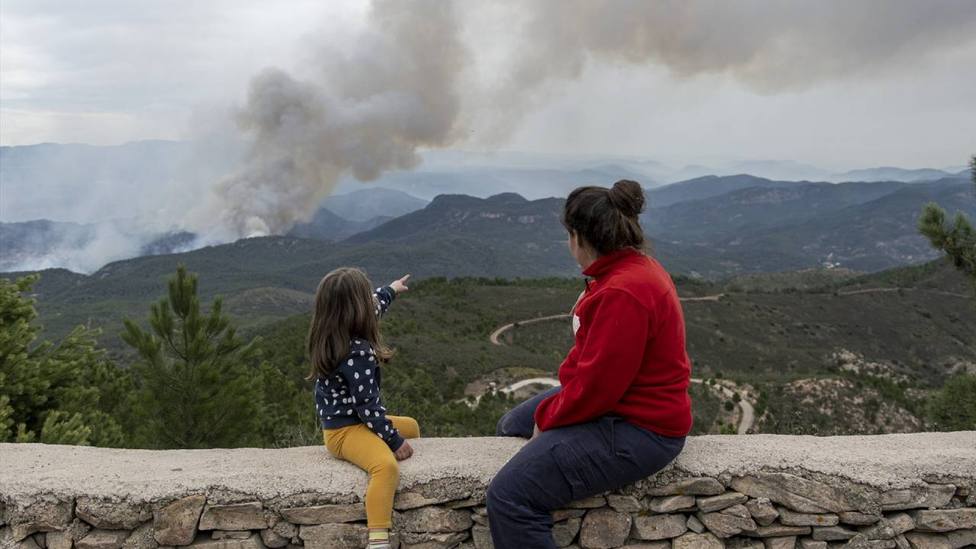 Castellón sufre el primer gran incendio forestal de 2023, descontrolado por el viento y las altas temperaturas