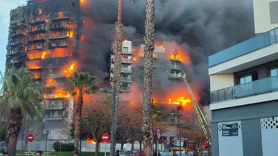 Una imagen del incendio de Valencia