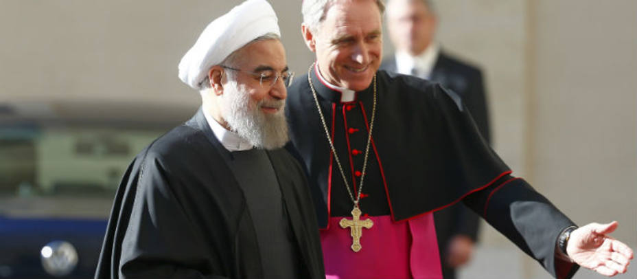 El presidente de Irán, Hasan Rohaní a su llegada al Vaticano. REUTERS