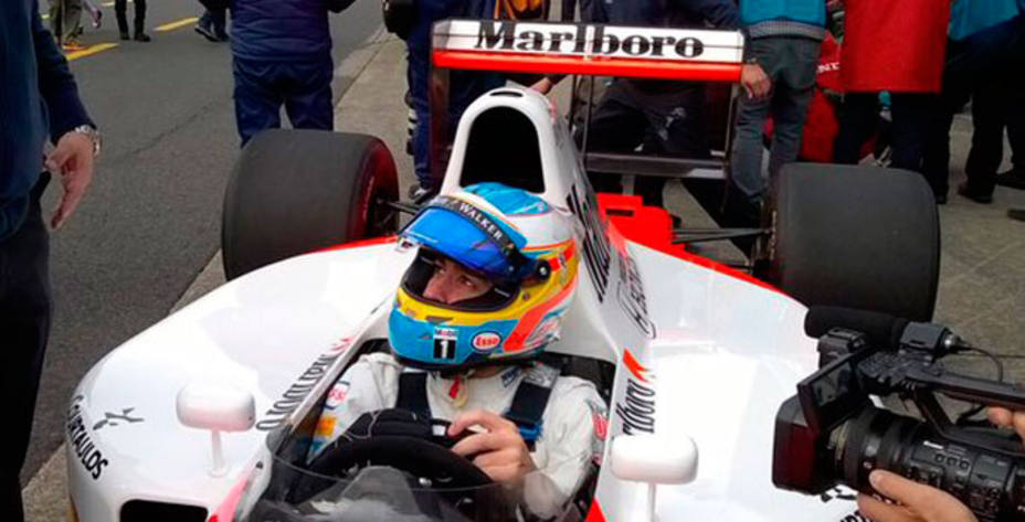 Alonso pilotó el monoplaza con el que Senna ganó el título en 1991. @McLarenF1