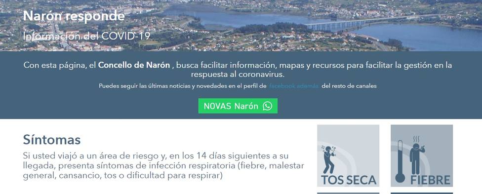 El nuevo portal Narón Responde tiene versiones en castellano y en gallego