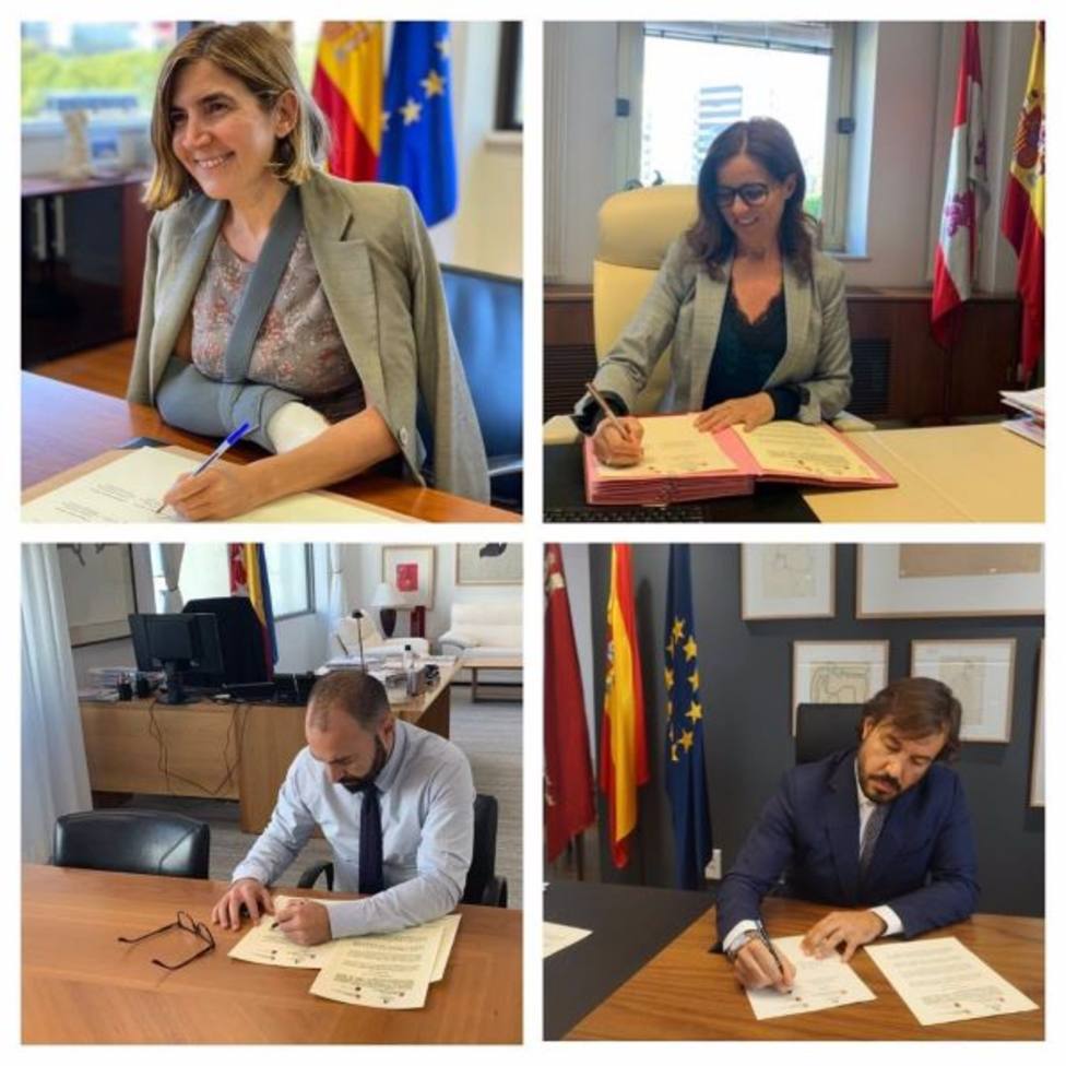 Consejeros de Empleo de CyL, Murcia, Madrid y Andalucía firman un protocolo de buenas prácticas