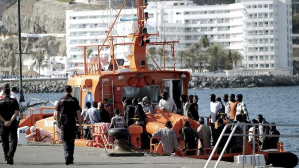 Inmigrantes rescatados de pateras en Canarias