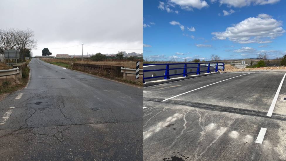 Las diferencias con el nuevo puente sobre el Canal de Lodosa en Calahorra