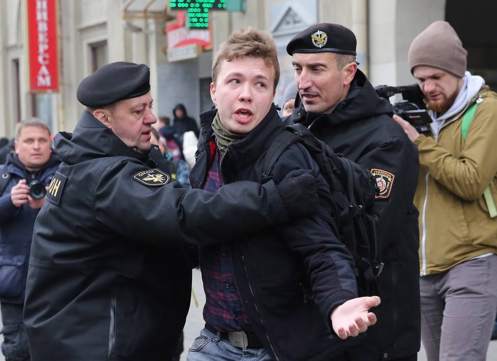 Roman Protasevich, el periodista detenido en Minsk, tras desviar un avión a ese aeropuerto